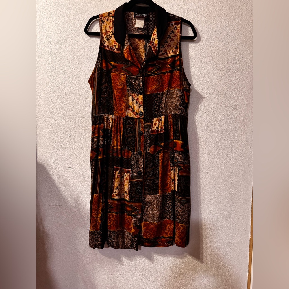 Patchwork Sleeveless Dress